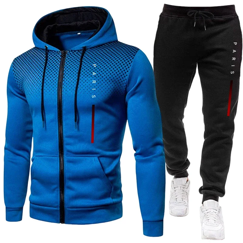 Outdoor Sports Outfit - Jesienno-zimowy codzienny sportowy zestaw z kapturem,