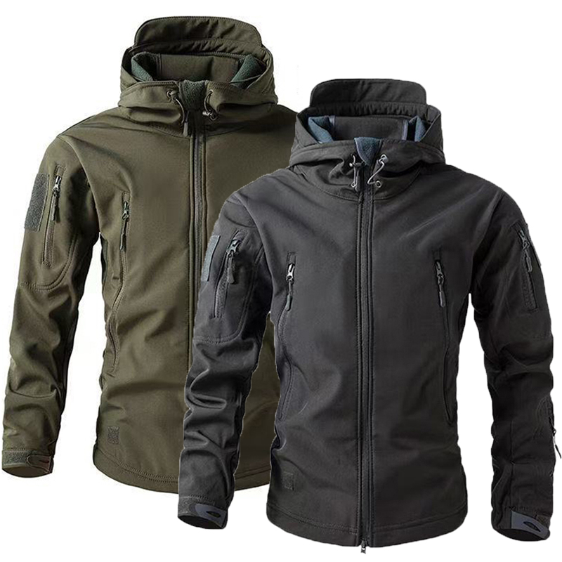 Outdoor Sport Coat - Męskie zimowe jesienne ciepłe Softshell polarowe