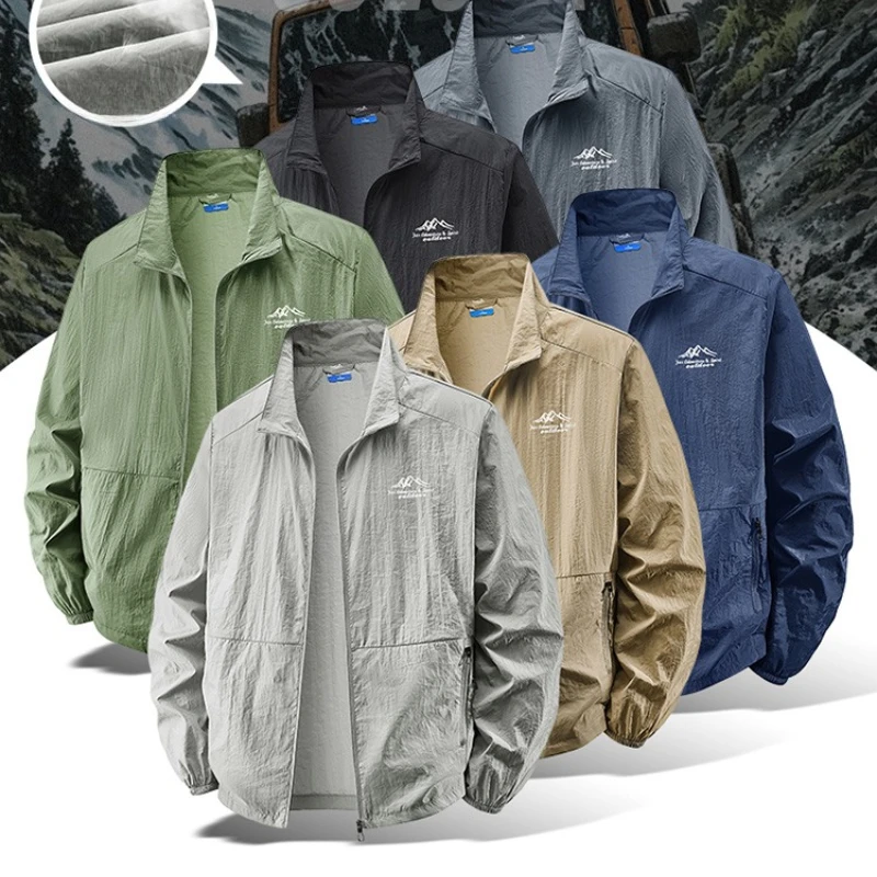 Outdoor Sport Brand Jacket - Kurtki męskie lekkie na lato, oddychające,