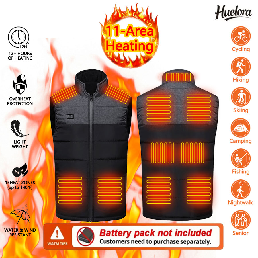 Outdoor Sport Coat - Męska kamizelka grzewcza z wysokim kołnierzem,